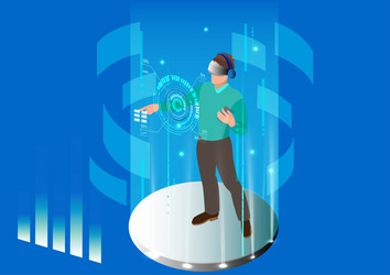 data security concept processing protecting vector image