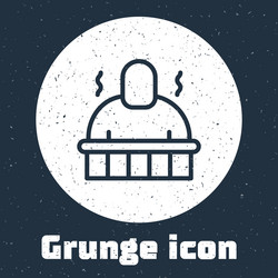 Grunge line sauna and spa procedures icon isolated vector