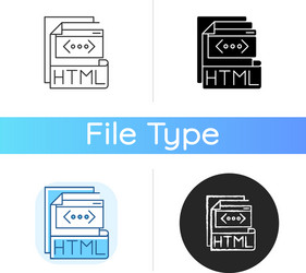 Html file icon vector