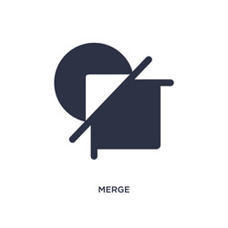 Merge icon on white background simple element vector