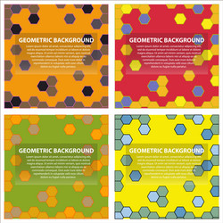 set of abstract geometric pattern vector