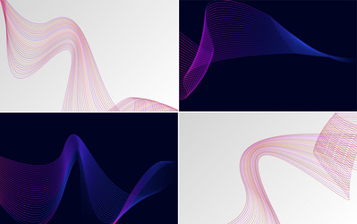 Collection of geometric minimal lines pattern set vector