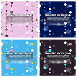 set of abstract geometric pattern vector image