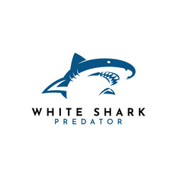 White shark logo vector