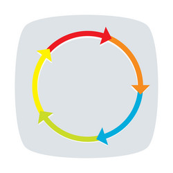 circular arrow pointer shape element vector image