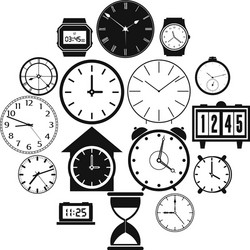 Happy alarm clocks Royalty Free Vector Image - VectorStock