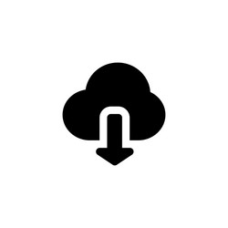 Cloud download icon vector