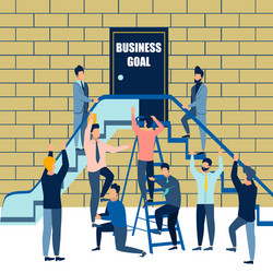 Business goal various options ways to achieve vector