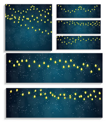 Glowing String Lights Background vector image