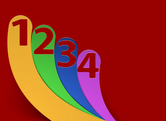 Levels four step concepts on red background vector