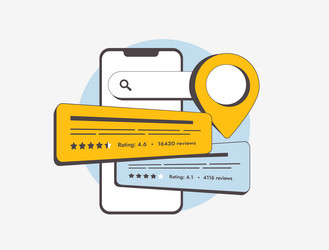 review snippet structured data enhances local vector image