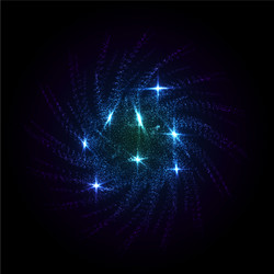array with dynamic emitted particles 3d vector image