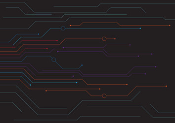 circuit technology background with hi-tech digital vector image