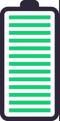 displaying a full battery status indicator vector image