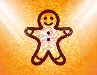 Gingerbread flat modern web button and space vector