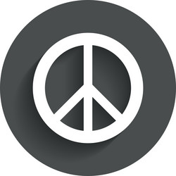 Peace sign icon hope symbol vector