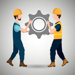 Professional construction workers Royalty Free Vector Image
