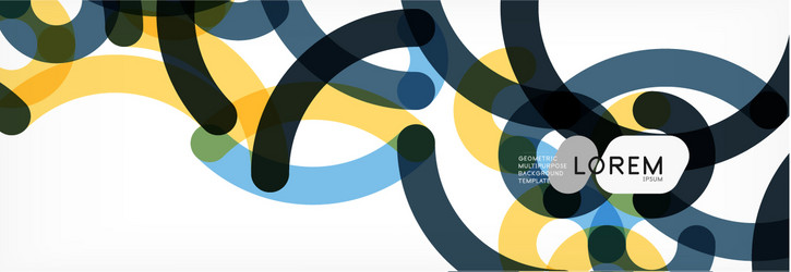 curly lines abstract background color overlapping vector image