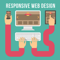 Responsive Web Connection vector image