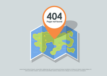 design 404 error template reports that the page vector image