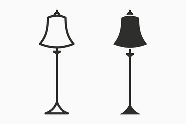 Floor lamp icon for graphic and web design vector