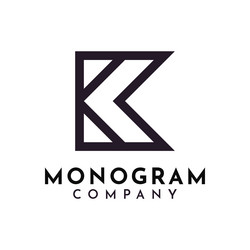 Abstract Letter K Monogram Logo Royalty Free Vector Image