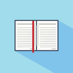 notebook in a flat style icon vector image