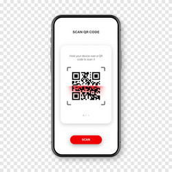 qr code scanner reader app for smartphone vector image