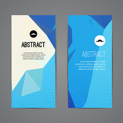 set of polygonal triangular colorful background vector image