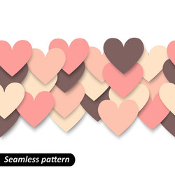 Colorful hearts seamless border vector