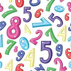 seamless pattern with numbers vector image