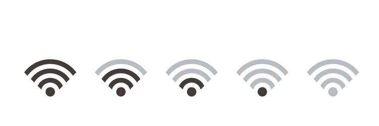 Wi-fi web icon set internet connection symbols vector