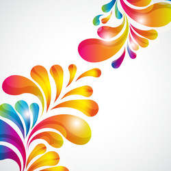 abstract background with bright teardrop-shaped vector image