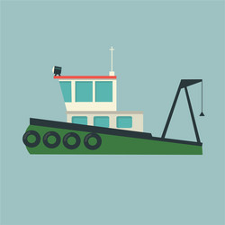Cruise ship semi flat color object Royalty Free Vector Image