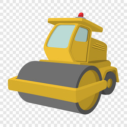 Excavator cartoon icon vector