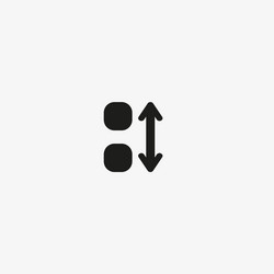 Mobile apps sorting button icon for ui design vector
