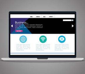 mockup responsive web concept website development vector image