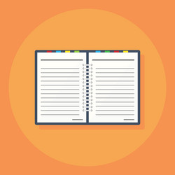 Notebook in a flat style icon vector