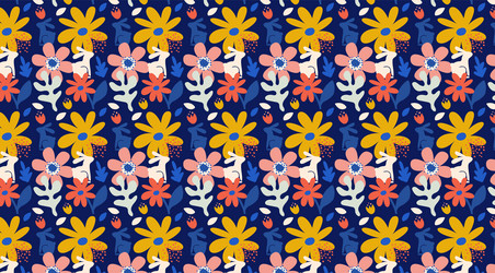 spring happy easter patterned background vector image