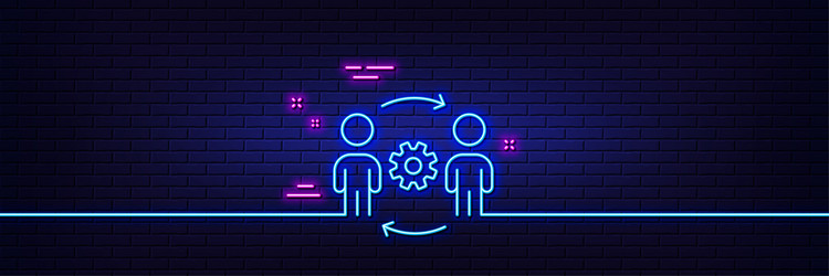 engineering team line icon engineer or architect vector image