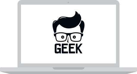Geek nerd guy vector