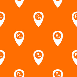 map pointer with car parking pattern seamless vector image