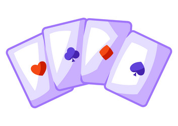 Pack of playing cards trick game or magic vector