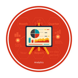 Stand with charts and parameters vector