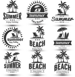 Summer Holiday Labels & Badges Vector Image