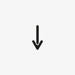 Down arrow icon scroll button for website vector