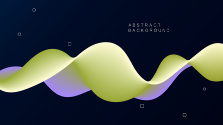 Dynamic effect abstract wave color design vector
