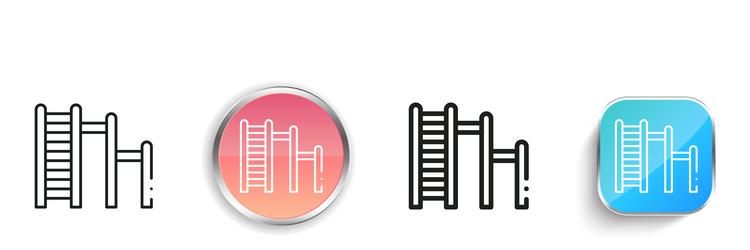 horizontal bars icon thin linear regular vector image