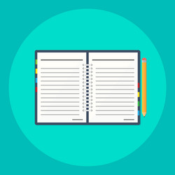 notebook in a flat style icon vector image