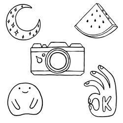 Patch set on white background vector